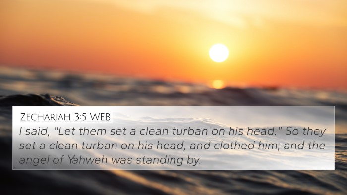 Zechariah 3:5 WEB Bible Verse Image