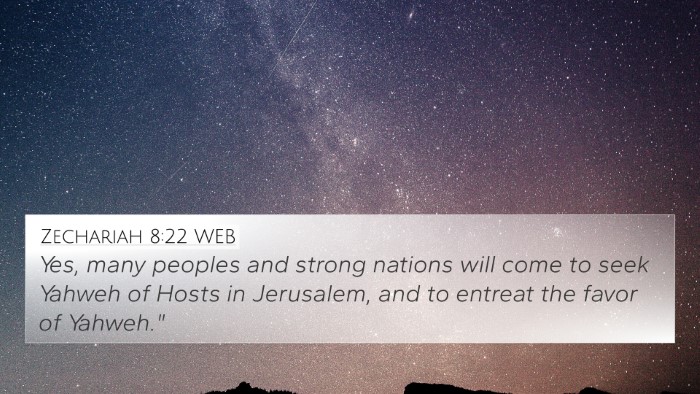 Zechariah 8:22 WEB Bible Verse Image