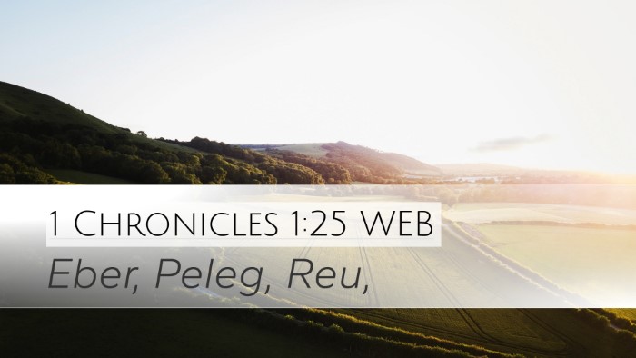 1 Chronicles 1:25 WEB Desktop Wallpaper - Eber, Peleg, - Desktop Bible Verse Wallpaper