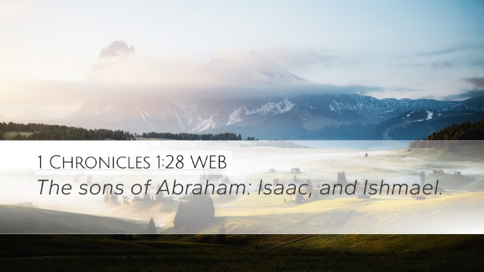 1 Chronicles 1:28 WEB Bible Verse Image