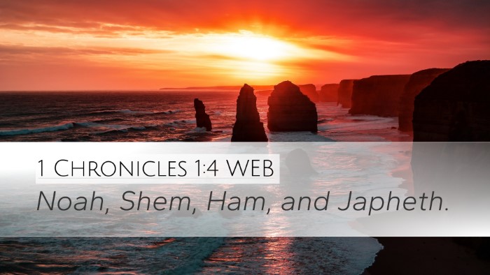 1 Chronicles 1:4 WEB Bible Verse Image