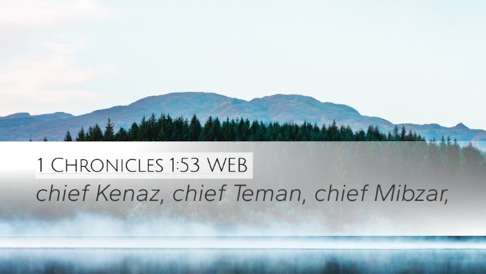 1 Chronicles 1:53 WEB Bible Verse Image