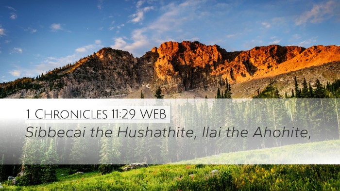 1 Chronicles 11:29 WEB Bible Verse Image