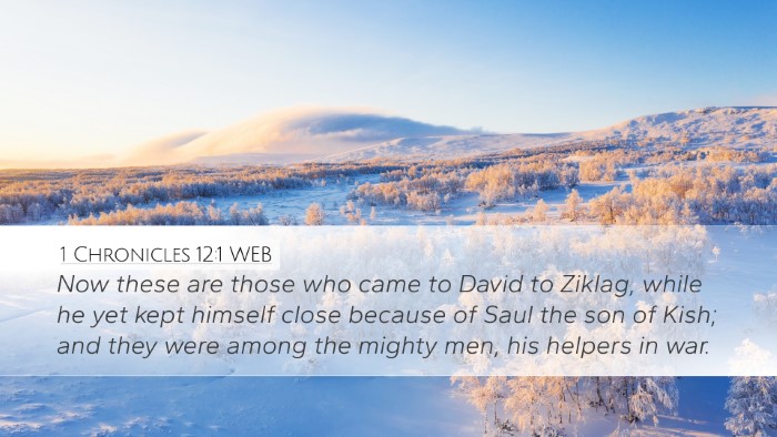 1 Chronicles 12:1 WEB Bible Verse Image