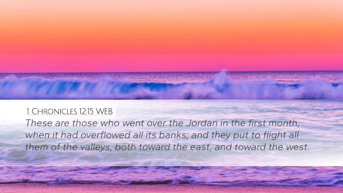1 Chronicles 12:15 WEB Bible Verse Image