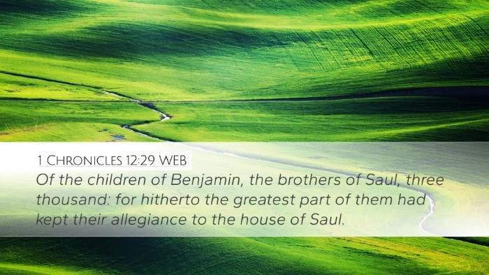 1 Chronicles 12:29 WEB Bible Verse Image