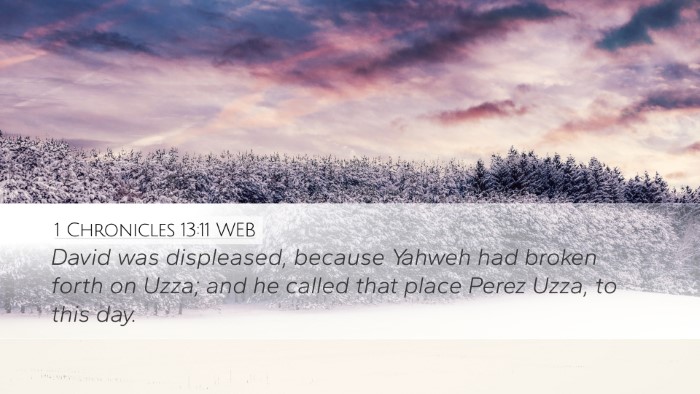1 Chronicles 13:11 WEB Bible Verse Image
