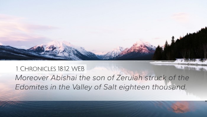 1 Chronicles 18:12 WEB Bible Verse Image
