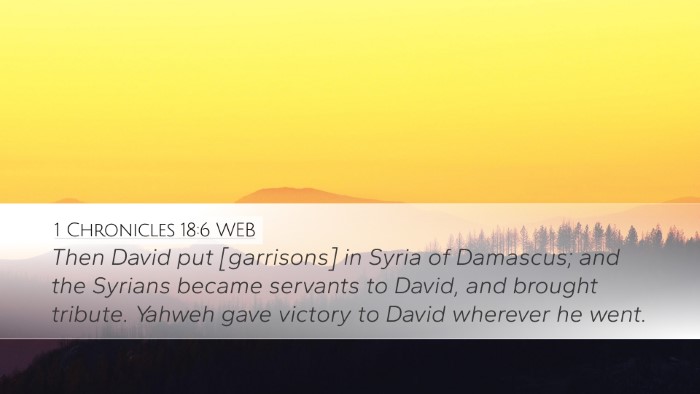 1 Chronicles 18:6 WEB Bible Verse Image