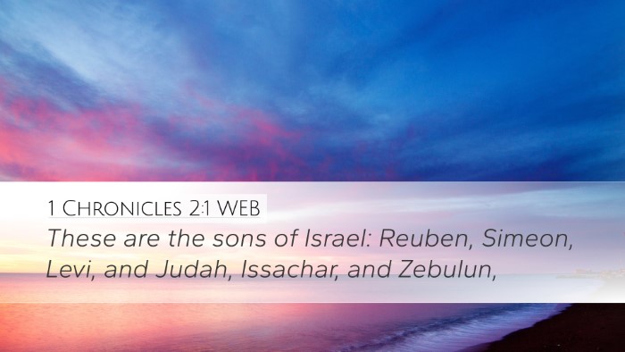 1 Chronicles 2:1 WEB Bible Verse Image