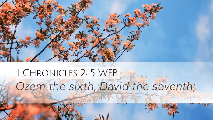 1 Chronicles 2:15 WEB Bible Verse Image