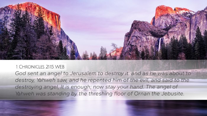 1 Chronicles 21:15 WEB Bible Verse Image
