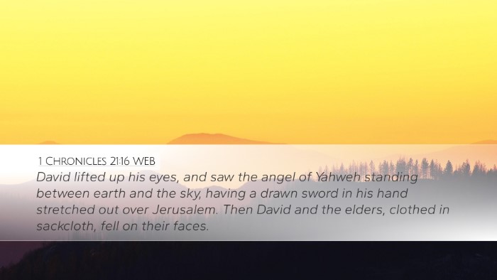 1 Chronicles 21:16 WEB Bible Verse Image