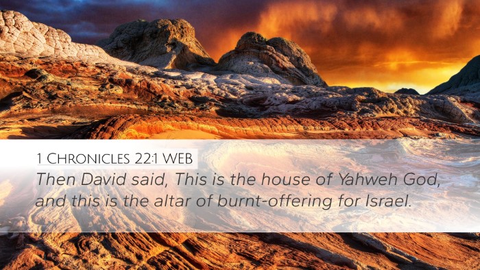 1 Chronicles 22:1 WEB Bible Verse Image