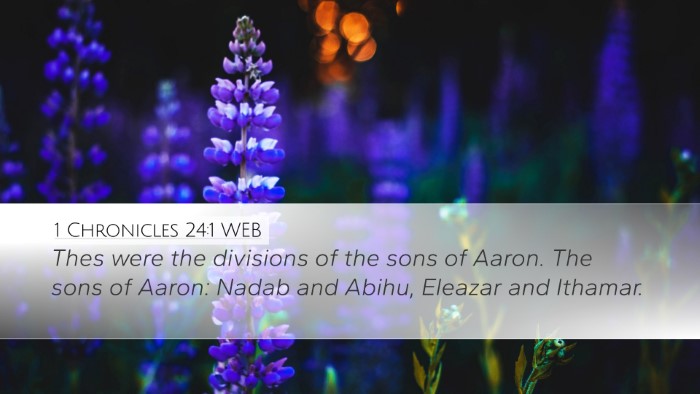 1 Chronicles 24:1 WEB Bible Verse Image