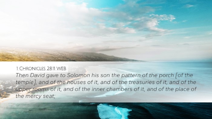 1 Chronicles 28:11 WEB Bible Verse Image