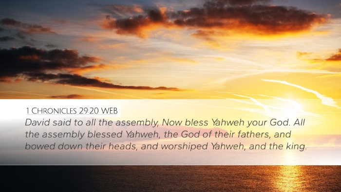 1 Chronicles 29:20 WEB Bible Verse Image