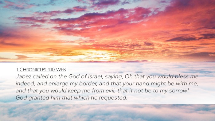 1 Chronicles 4:10 WEB Bible Verse Image
