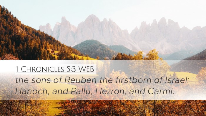 1 Chronicles 5:3 WEB Bible Verse Image
