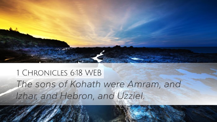 1 Chronicles 6:18 WEB Bible Verse Image
