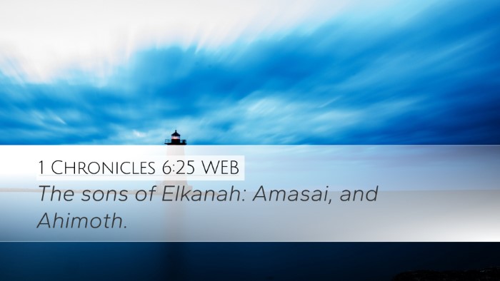 1 Chronicles 6:25 WEB Bible Verse Image