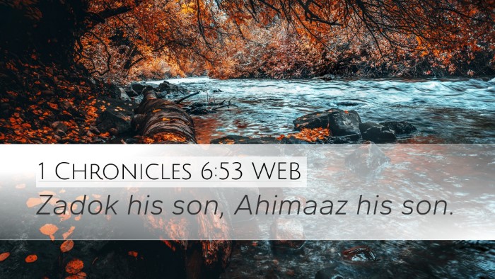 1 Chronicles 6:53 WEB Bible Verse Image