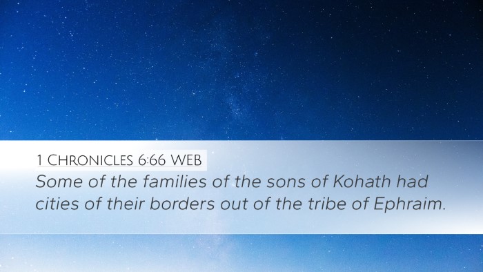 1 Chronicles 6:66 WEB Bible Verse Image
