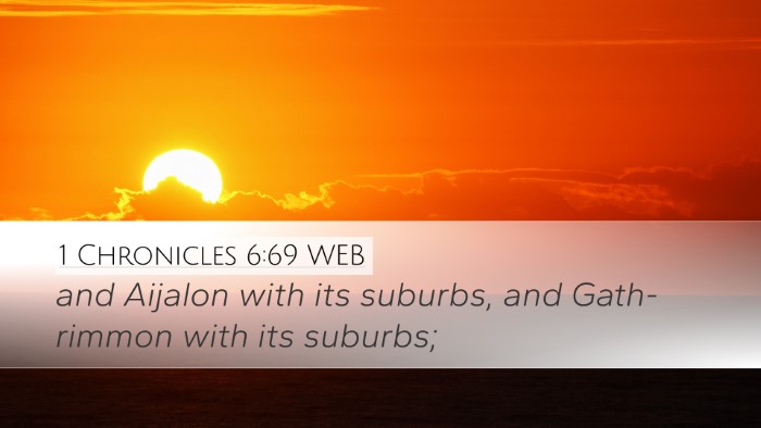 1 Chronicles 6:69 WEB Bible Verse Image