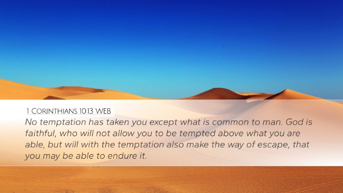 1 Corinthians 10:13 WEB Bible Verse Image