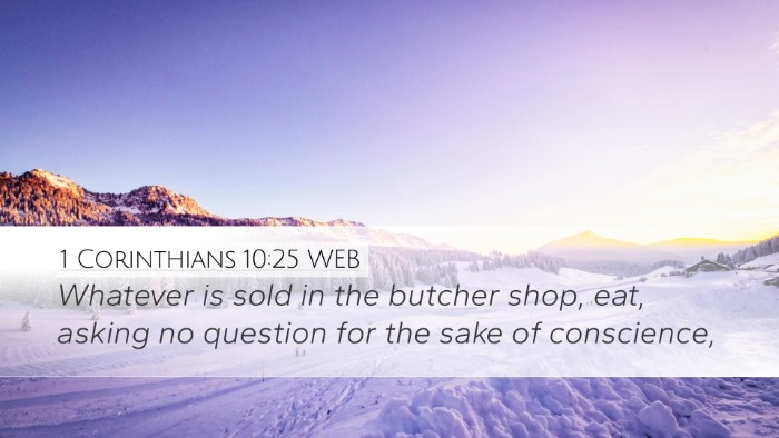 1 Corinthians 10:25 WEB Bible Verse Image