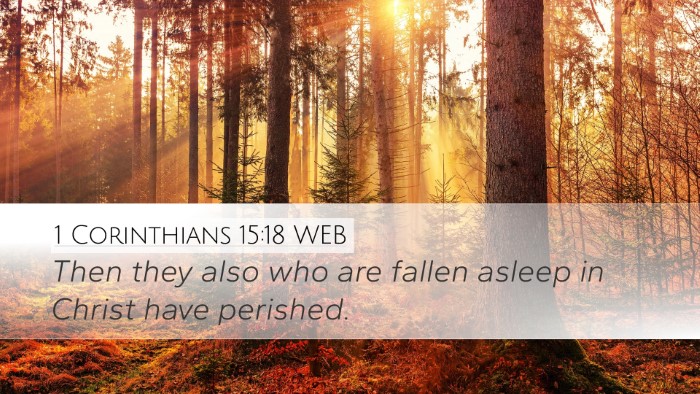 1 Corinthians 15:18 WEB Bible Verse Image