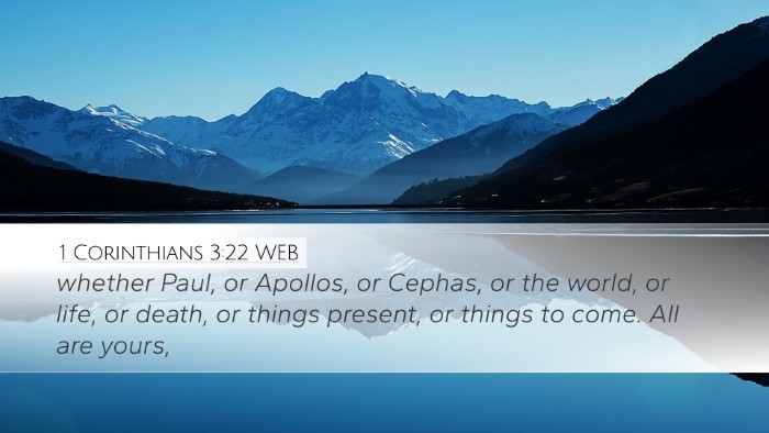 1 Corinthians 3:22 WEB Bible Verse Image