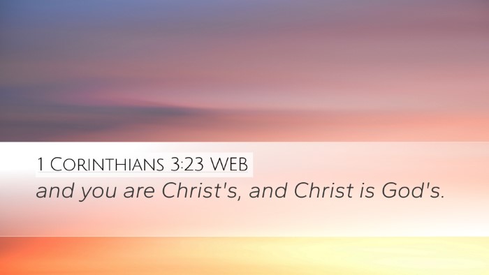 1 Corinthians 3:23 WEB Bible Verse Image