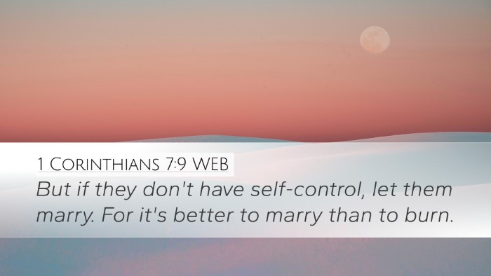 1 Corinthians 7:9 WEB Bible Verse Image