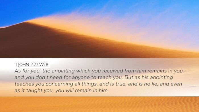 1 John 2:27 WEB Bible Verse Image
