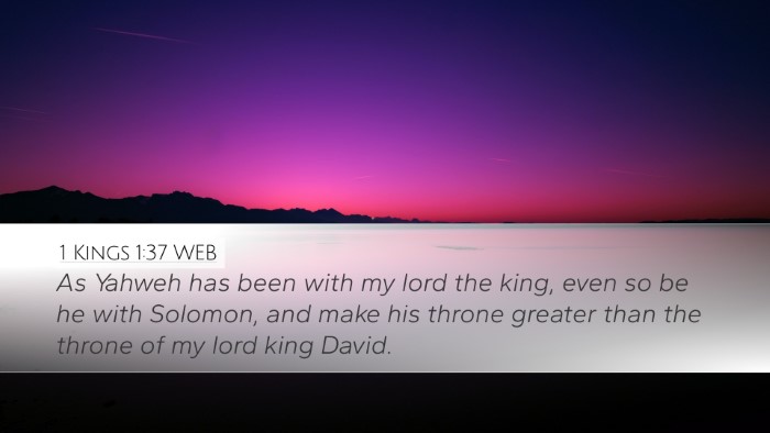 1 Kings 1:37 WEB Bible Verse Image