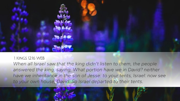 1 Kings 12:16 WEB Bible Verse Image