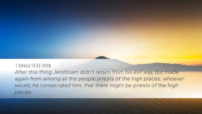 1 Kings 13:33 WEB Bible Verse Image