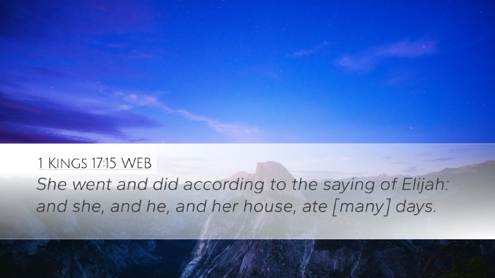 1 Kings 17:15 WEB Bible Verse Image