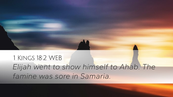 1 Kings 18:2 WEB Bible Verse Image