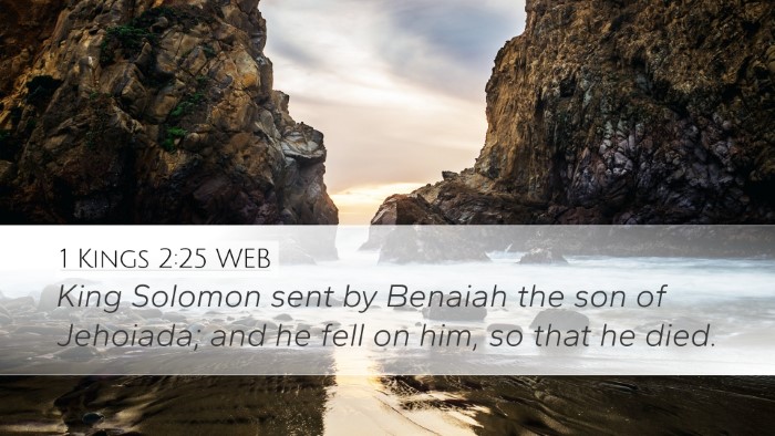 1 Kings 2:25 WEB Bible Verse Image