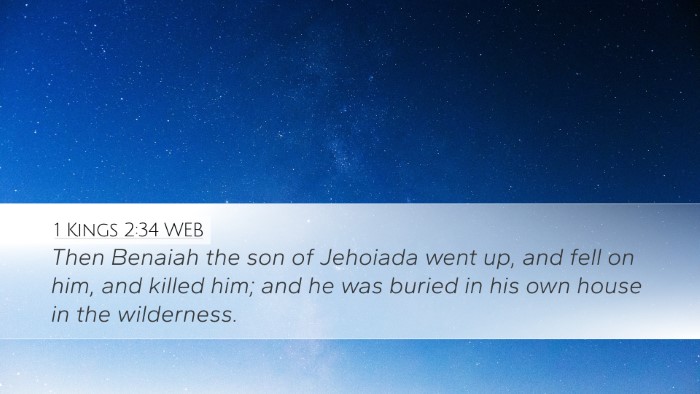 1 Kings 2:34 WEB Bible Verse Image
