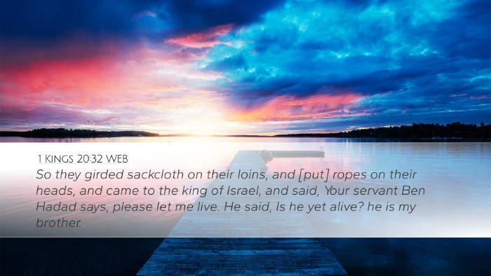 1 Kings 20:32 WEB Bible Verse Image