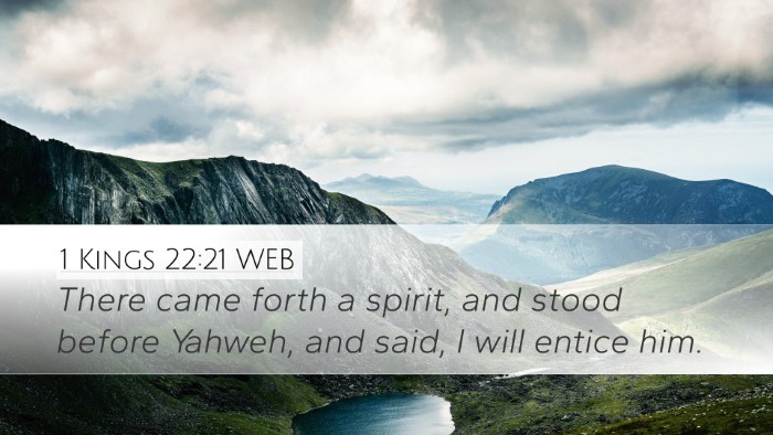 1 Kings 22:21 WEB Bible Verse Image