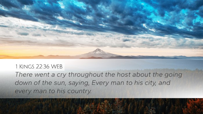 1 Kings 22:36 WEB Bible Verse Image