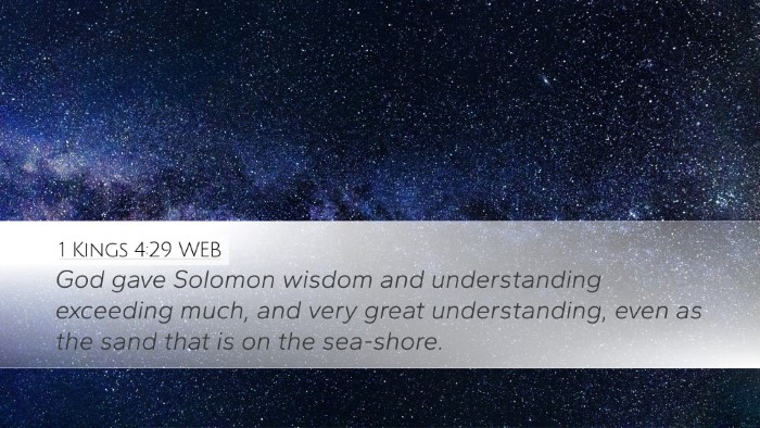 1 Kings 4:29 WEB Bible Verse Image