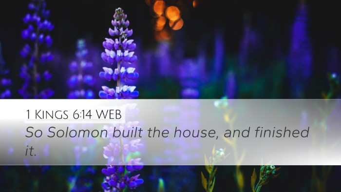 1 Kings 6:14 WEB Bible Verse Image
