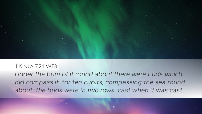 1 Kings 7:24 WEB Bible Verse Image