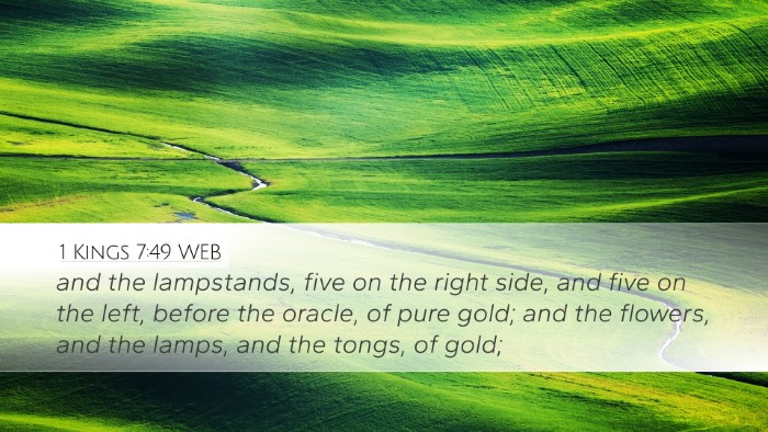 1 Kings 7:49 WEB Bible Verse Image