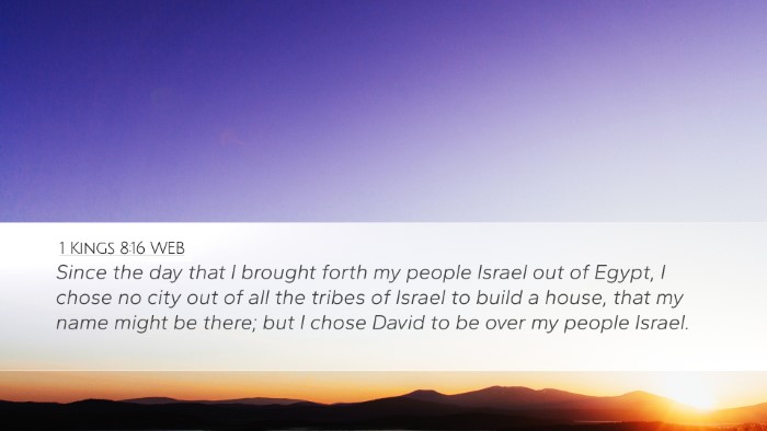 1 Kings 8:16 WEB Bible Verse Image